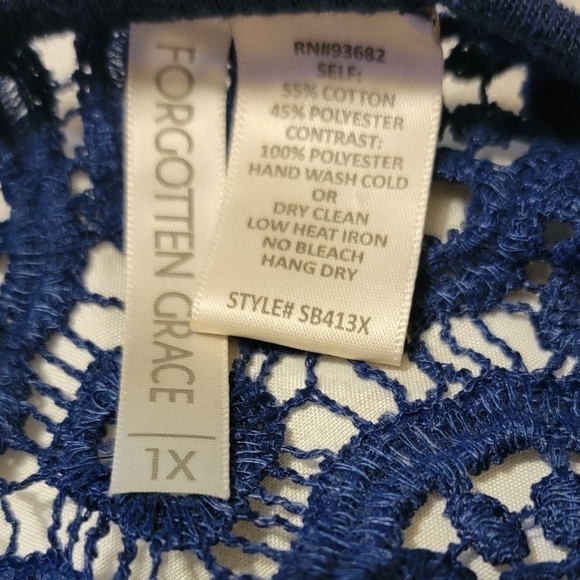 Forgotten Grace maxi cardigan open knit front with sheer & crochet back - Picture 2 of 8